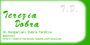 terezia dobra business card