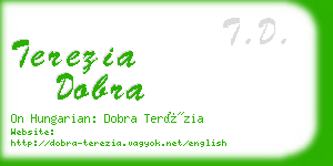 terezia dobra business card